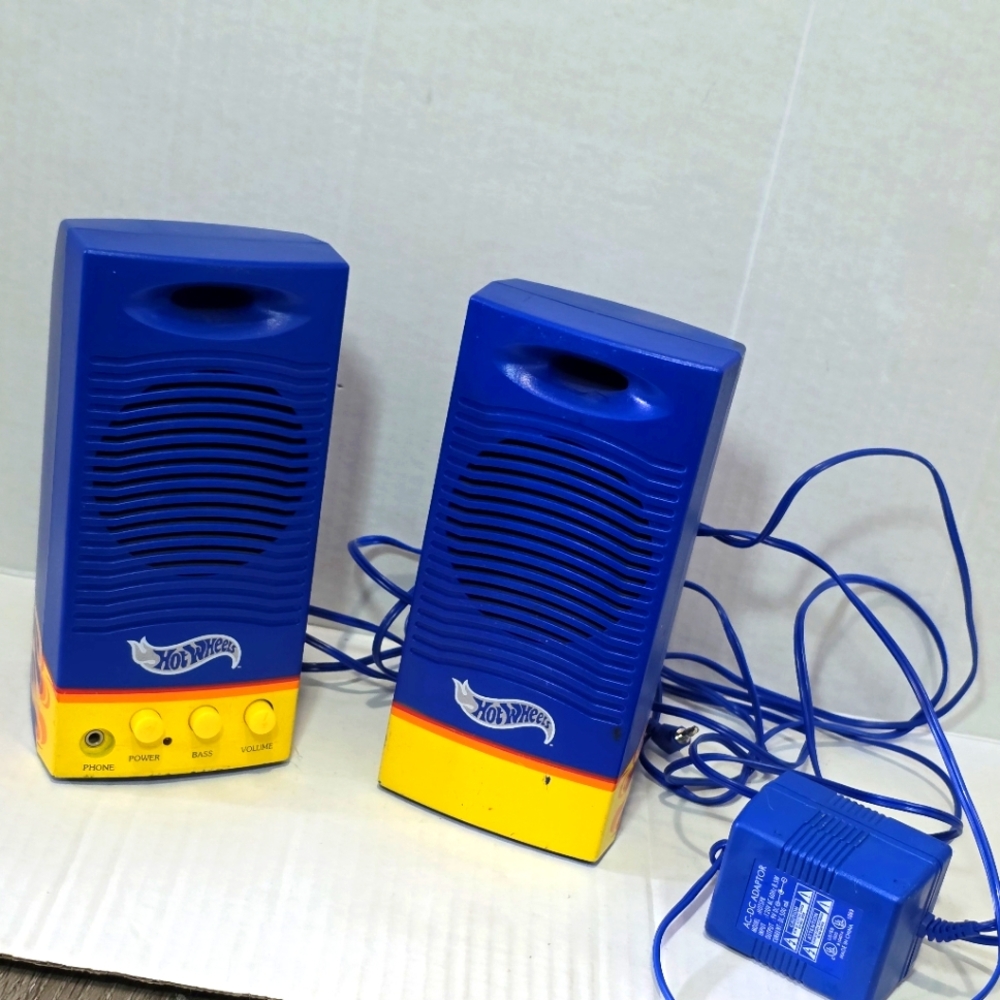 Vintage 1999 Hot Wheels PC Computer Speakers Tested Working